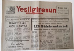 Yeşil Giresun Gazetesi - 21 Ağustos 1991 - Fiskobirlik 91 Ürününe Merhaba Dedi - GZ43633 - 1