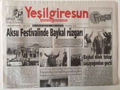 Yeşil Giresun Gazetesi 21 Mayıs 2009 - Aksu Festivalinde Baykal Rüzgarı GZ31013 - 1