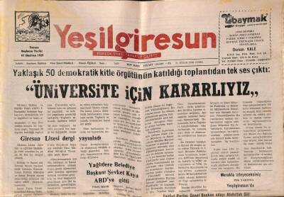 Yeşil Giresun Gazetesi 21 Nisan 2000 - Haber Sen Görev Dağılımı Yaptı GZ77927 - 1