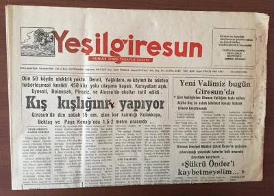 Yeşil Giresun Gazetesi 21 Şubat 1992- Ankaradaki Tirebolular Dernek Kurdu GZ10219 - 1