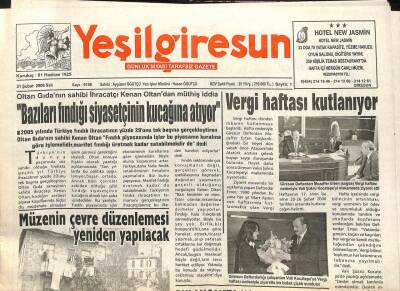 Yeşil Giresun Gazetesi 21 Şubat 2006 - Kenan Oltan Bazıları Fındığı Siyasetçinin Kucağına Atıyorlar GZ101586 - 2