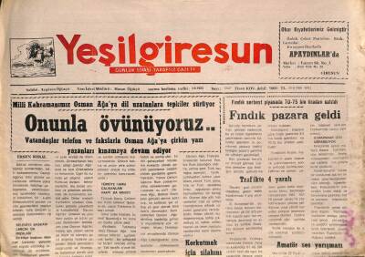 Yeşil Giresun Gazetesi 22 Ağustos 1995 - Osman Ağaya Bir Suçlama Daha GZ76501 - 1