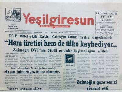 Yeşil Giresun Gazetesi 22 Ağustos 2000 - Hem Üretici Hem Ülke Kaybediyor GZ41075 - 1