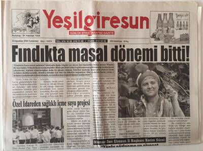 Yeşil Giresun Gazetesi 22 Ağustos 2009 - Fındıkta Masal Dönemi Bitti ! GZ31006 - 1