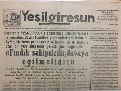 Yeşil Giresun Gazetesi 22 Aralık 1978 - Fındık Sahipsizdir GZ38252 - 1