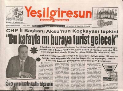 Yeşil Giresun Gazetesi 22 Mart 2008 - Kale Devlet Hastanesine Katkıda Bulunan İşadamına Plaket Verildi GZ93776 - 1