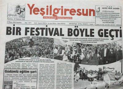 Yeşil Giresun Gazetesi 22 Mayıs 2006-Festival Canikli Geldi Başladı GZ45739 - 2