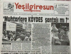 Yeşil Giresun Gazetesi 22 Temmuz 2006- Anavatan Partisi Genel Başkanı Mumcu Giresun da GZ45738 - 1
