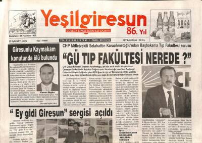 Yeşil Giresun Gazetesi 23 Eylül 2011 - GÜ Tıp Fakültesi Nerede GZ108338 - 1