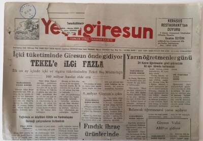 Yeşil Giresun Gazetesi 23 Kasım 1991 - Giresunda TEKELe İlgi Fazla GZ28915 - 1