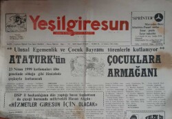 Yeşil Giresun Gazetesi 23 Nisan 1999-Mehmet Işık Göreve Başladı GZ45605 - 1