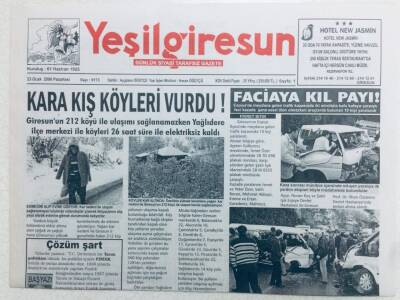 Yeşil Giresun Gazetesi 23 Ocak 2006 - Faciaya Kıl Payı GZ41413 - 1