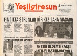 Yeşil Giresun Gazetesi 24 Aralık 2005 - Fındıkta Sorunlar Bir Kez Daha Masada - Erman Toroğlu ve Şansal Büyüka Giresunspor'u Özlemişler GZ3402 - Gökçekoleksiyon