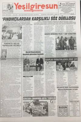 Yeşil Giresun Gazetesi 24 Ekim 2005 Giresun Hasret Giderdi 4-0 GZ26077 - 1
