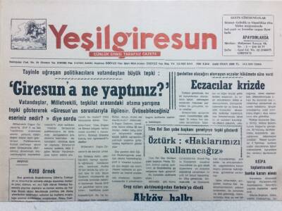 Yeşil Giresun Gazetesi 24 Haziran 1994 - Giresuna Ne Yaptınız? GZ41110 - 1