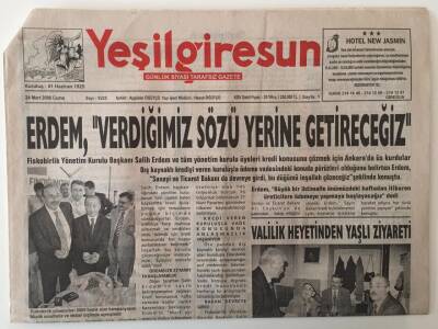 Yeşil Giresun Gazetesi 24 Mart 2006 - Erdem , Verdiğimiz Sözü Yerine Getireceğiz GZ28909 - 1