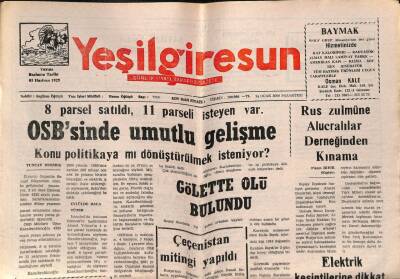 Yeşil Giresun Gazetesi 24 Ocak 2000 - KTÜ Rektörü Tüdeş Tireboluya Geldi GZ77884 - 1