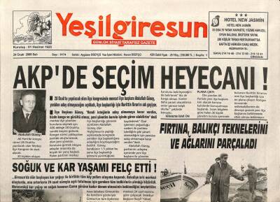 Yeşil Giresun Gazetesi 24 Ocak 2006 - AKPde Seçim Heyecanı GZ108722 - 1