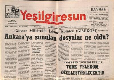 Yeşil Giresun Gazetesi 24 Şubat 2000 - Adada Mahsur Kalan İşçiler Kurtuldu GZ77860 - 1