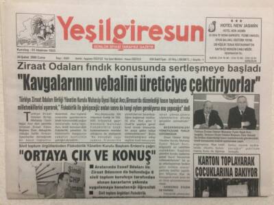 Yeşil Giresun Gazetesi 24 Şubat 2006 - Ziraat Odaları Sertleşmeye Başladı GZ38264 - 1