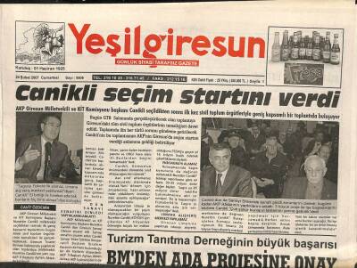 Yeşil Giresun Gazetesi 24 Şubat 2007 - Sunta Fabrikası Önümüzdeki Ay Yeniden Üretime Başlayacak GZ109418 - 1