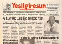 Yeşil Giresun Gazetesi 24 Temmuz 2004 - Kayracı'lar Pancar Diblesine Bayıldılar - Kümbetteki Su Deposu Çöplük Oldu GZ3370 - Gökçekoleksiyon