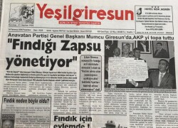 Yeşil Giresun Gazetesi 24 Temmuz 2006-Fındığı Zapsu Yönetiyor GZ45717 - 2