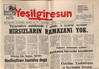 Yeşil Giresun Gazetesi 25 Aralık 1999 - Cumhurbaşkanı 6 Giresunluya Ödül Verdi GZ77989 - 1