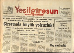 Yeşil Giresun Gazetesi 25 Nisan 1987 - Giresun'da Büyük Yolsuzluk - Görele-Bulancak Karşı Karşıya GZ3178 - Gökçekoleksiyon
