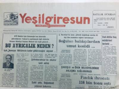 Yeşil Giresun Gazetesi 25 Şubat 1992 - Fındık İhracatı 116 Bin Tonu Aştı GZ41403 - 1