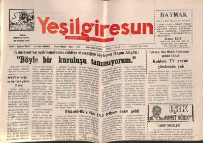 Yeşil Giresun Gazetesi 25 Şubat 2000 - Sekadan Kağıt Ve Kartona Yüzde 2 Zam GZ77861 - 1