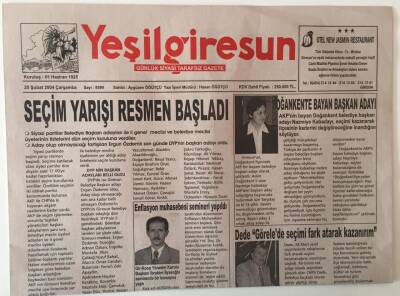 Yeşil Giresun Gazetesi 25 Şubat 2004 - Seçim Yarışı Resmen Başladı GZ28990 - 1