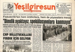 Yeşil Giresun Gazetesi 25 Şubat 2006 - CHP Milletvekilleri Fındık İçin Geliyor GZ101592 - 1