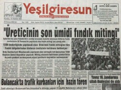 Yeşil Giresun Gazetesi 25 Temmuz 2006- Orduda Son Ümit Fındık Mitingi GZ45737 - 1