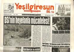 Yeşil Giresun Gazetesi 26 Ağustos 2011 - DSİnin Heyelanla Mücadelesi GZ101985 - 1