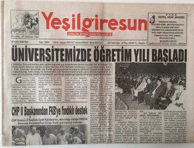 Yeşil Giresun Gazetesi 26 Eylül 2006 - Üniversitemizde Öğretim Yılı Başladı GZ28957 - 1