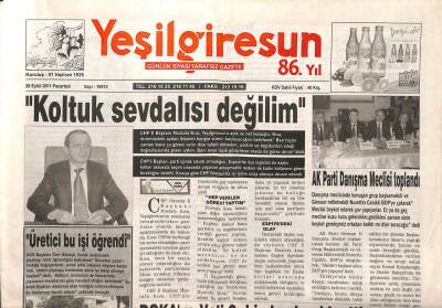Yeşil Giresun Gazetesi 26 Eylül 2011 - Memursenliler Konutlarına Kavuştu GZ108333 - 1