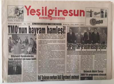 Yeşil Giresun Gazetesi 26 Kasım 2008 - TMOnun Bayram Hamlesi GZ28947 - 1