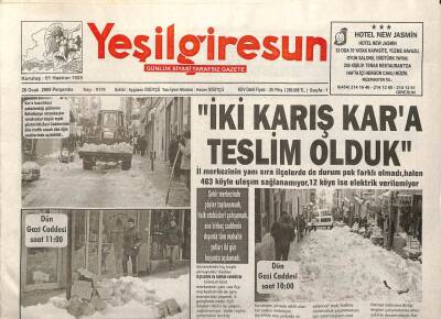 Yeşil Giresun Gazetesi 26 Ocak 2006 - İki Karış Kara Teslim Olduk GZ108724 - 1