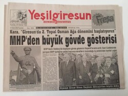 Yeşil Giresun Gazetesi - 26 Ocak 2009 - MHPde Büyük Gövde Gösterisi - GZ43818 - 2
