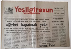 Yeşil Giresun Gazetesi - 27 Ağustos 1991 - Köybirde Şirket Kapatmak Yok - GZ43631 - 1