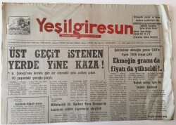 Yeşil Giresun Gazetesi - 27 Ocak 1992 - Üst Geçit İstenen Yerde Yine Kaza ! GZ43885 - 1