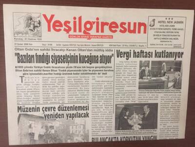 Yeşil Giresun Gazetesi 27 Şubat 2006 - Fındıkta Kimyasal Gübre Zararlı GZ6900 - 2