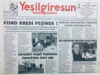 Yeşil Giresun Gazetesi 28 Aralık 2005 - Fisko Kredi Peşinde GZ41127 - 1