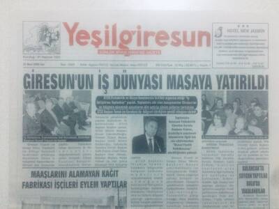 Yeşil Giresun Gazetesi 28 Mart 2006 - Kağıt Fabrikası İşçileri Eylem Yaptılar GZ42152 - 1