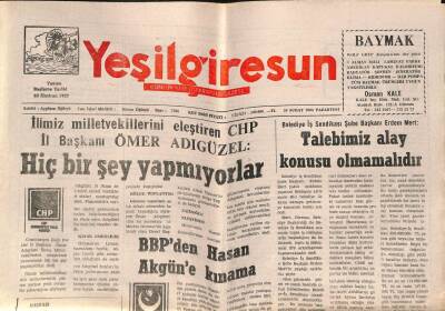 Yeşil Giresun Gazetesi 28 Şubat 2000 - Ş.Karahisar Pansiyonlu Okul Bekliyor GZ77862 - 1