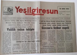 Yeşil Giresun Gazetesi - 29 Ağustos 1991 - Giresuna Feribot Engeli - GZ43629 - 1