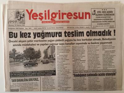 Yeşil Giresun Gazetesi 29 Ağustos 2005 - Bu Kez Yağmura Teslim Olmadık ! GZ28680 - 1