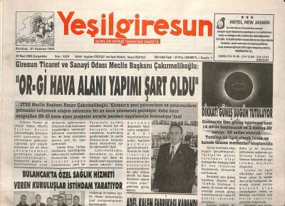 Yeşil Giresun Gazetesi 29 Mart 2006 - Giresunun Aklı Fikri Bolu Maçında GZ108747 - 1
