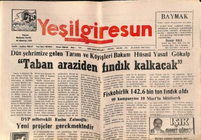 Yeşil Giresun Gazetesi 29 Şubat 2000 - Karadenizde Çevre Toplantısı GZ77865 - 1